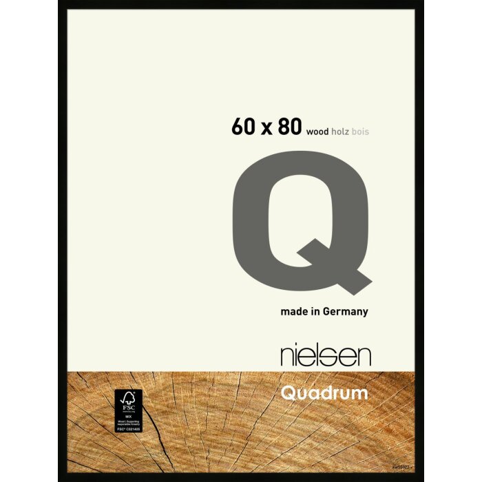 Nielsen dřevěný odnímatelný rám Quadrum 60x80 cm černý