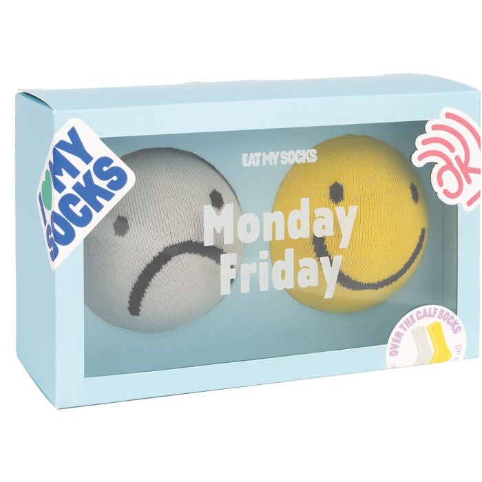 Dvojité balení dlouhých ponožek EatMySocks Monday Friday