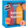 Dvojité balení ponožek EatMySocks Ketchup & Mustard