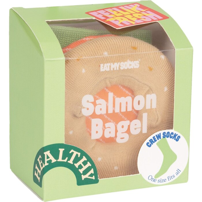 EatMySocks posádkové ponožky Salmon Bagel