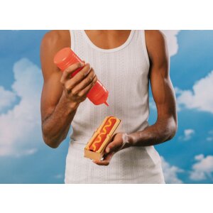 EatMySocks Hot Dog Ponožky Vtipný nápad na dárek lýtkové ponožky bavlna mix 1 pár