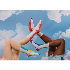 EatMySocks Dlouhé ponožky Rainbow Dream Pinky