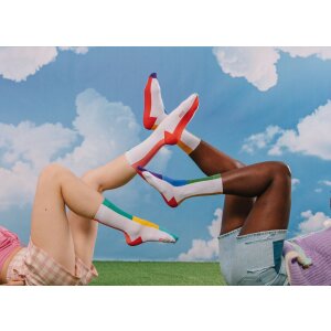 EatMySocks Dlouhé ponožky Rainbow Dream Pinky
