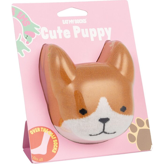 EatMySocks Dlouhé ponožky Cute Puppy Brown