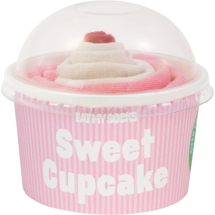 EatMySocks dlouhé ponožky Strawberry Cupcake dárková krabička lýtkové ponožky
