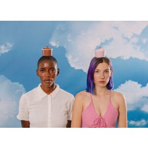 EatMySocks dlouhé ponožky Strawberry Cupcake dárková krabička lýtkové ponožky