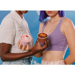 EatMySocks dlouhé ponožky Strawberry Cupcake dárková krabička lýtkové ponožky