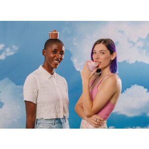 EatMySocks dlouhé ponožky Strawberry Cupcake dárková krabička lýtkové ponožky
