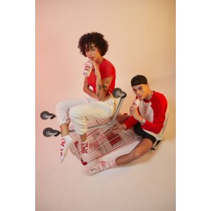 EatMySocks dvojité balení ponožek Strawberry Smoothie kotníkové ponožky crew sock