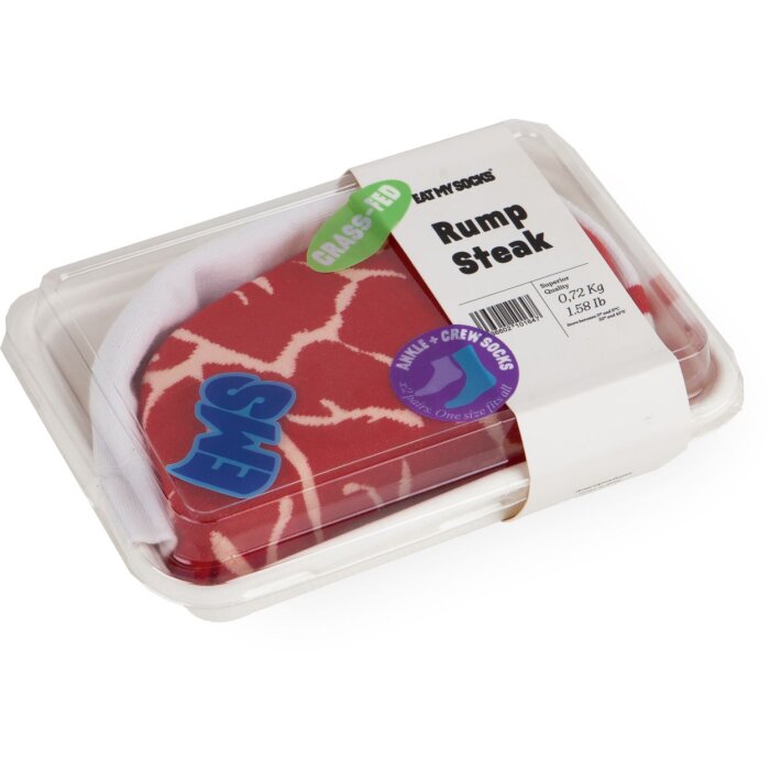 EatMySocks dvojité balení ponožek Rump Steak 2 páry bavlna 30° prací cyklus