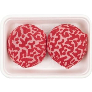 Dvojité balení krátkých ponožek EatMySocks Beef Burger