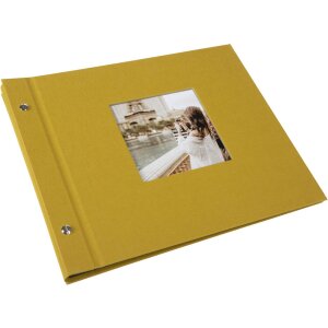 Goldbuch šroubovací album Bella Vista hořčice 30x25 cm 40 černých stran