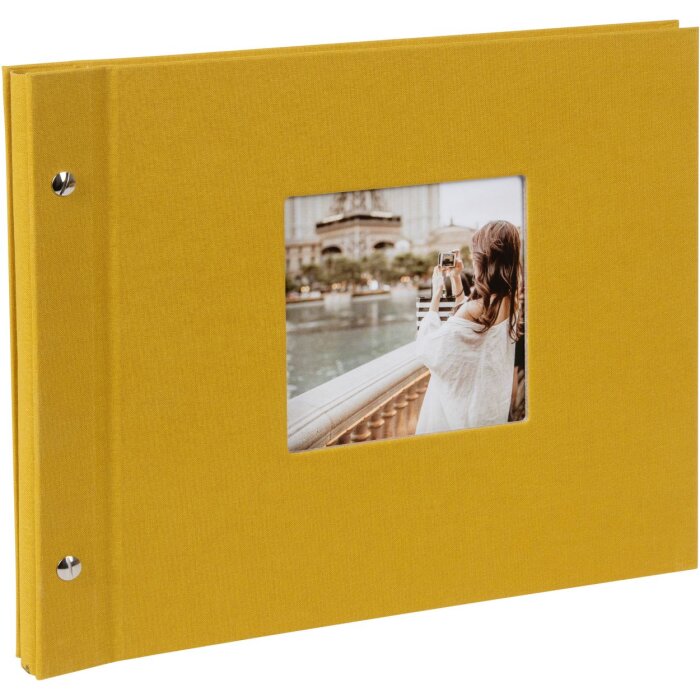 Goldbuch šroubovací album Bella Vista hořčice 30x25 cm 40 bílých stran