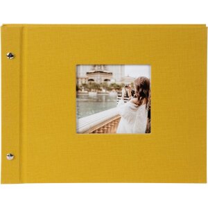 Goldbuch šroubovací album Bella Vista hořčice 30x25 cm 40 bílých stran