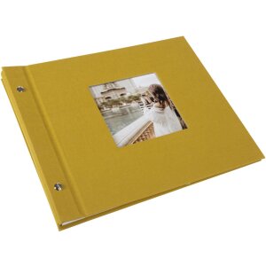 Goldbuch šroubovací album Bella Vista hořčice 30x25 cm 40 bílých stran