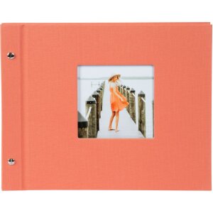 Šroubovací album Goldbuch Bella Vista lososová 30x25 cm plátno rozbalovací