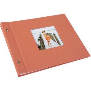 Šroubovací album Goldbuch Bella Vista lososová 30x25 cm plátno rozbalovací