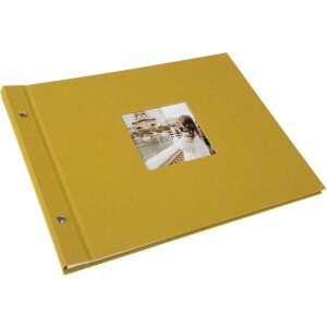 Goldbuch album se šroubovacím uzávěrem Bella Vista hořčice 39x31 cm 40 bílých stran