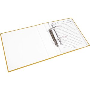Goldbuch složka na recepty Bella Vista hořčice 21x24 cm plátěná kroužková mechanika