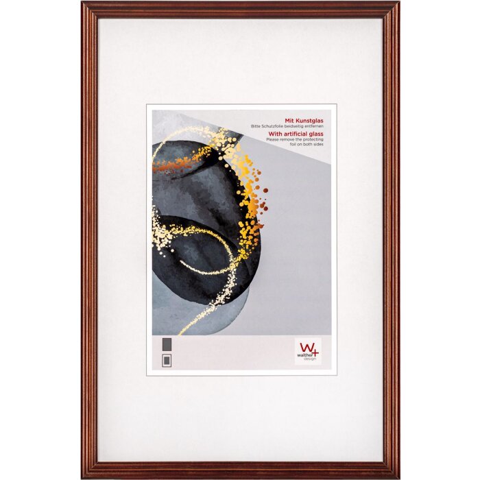 Dřevěný rám Walther Select 30x40 cm hnědé umělecké sklo
