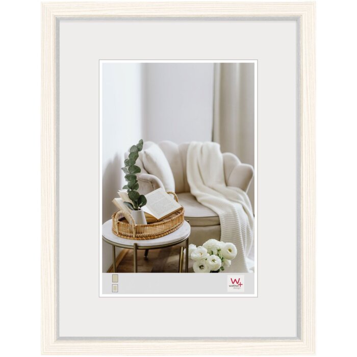 Dřevěný rám Walther MDF Hygge 10x15 cm bílý