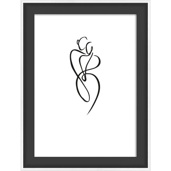 Dřevěný rám Walther Silhouette černý 10x15 cm moderní design MDF sklo