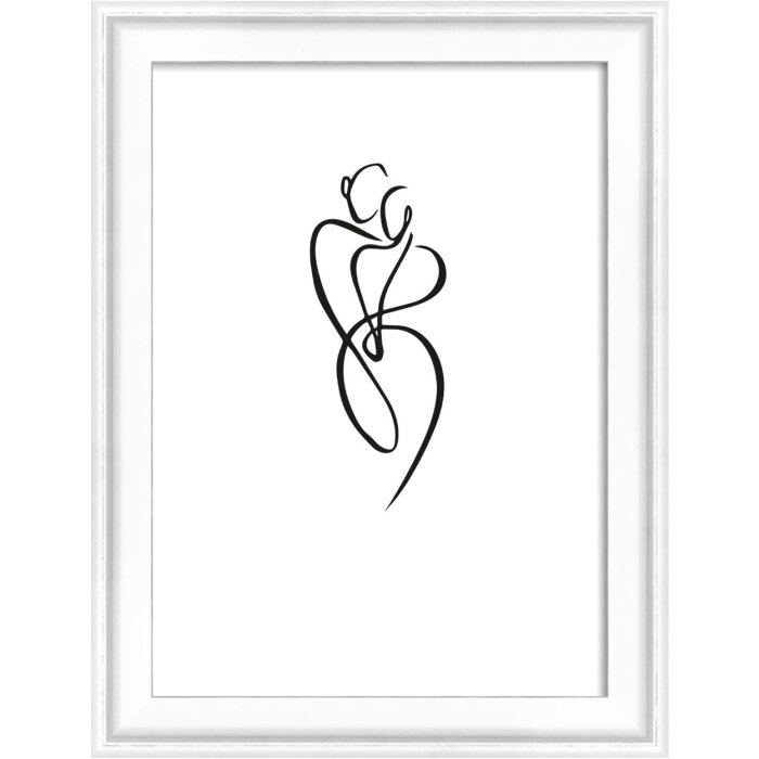 Dřevěný rám Walther Silhouette 10x15 cm bílý