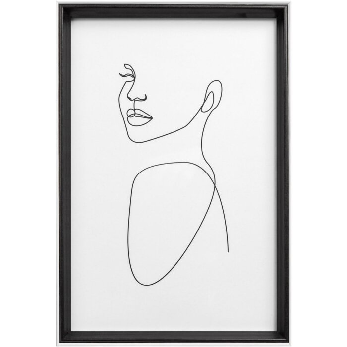 Dřevěný rám Walther Silhouette 20x30 cm černý MDF profil čiré sklo