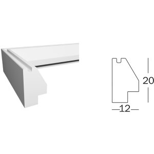 Dřevěný rám Walther Silhouette 20x30 cm černý MDF profil čiré sklo