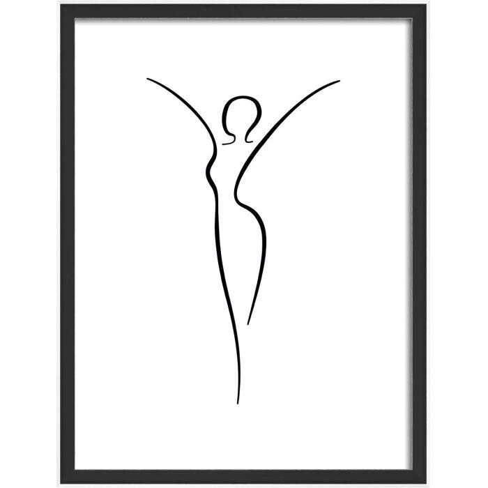 Dřevěný rám Walther Silhouette 30x40 cm černý