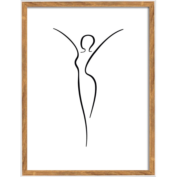 Dřevěný rám Walther Silhouette 30x40 cm přírodní