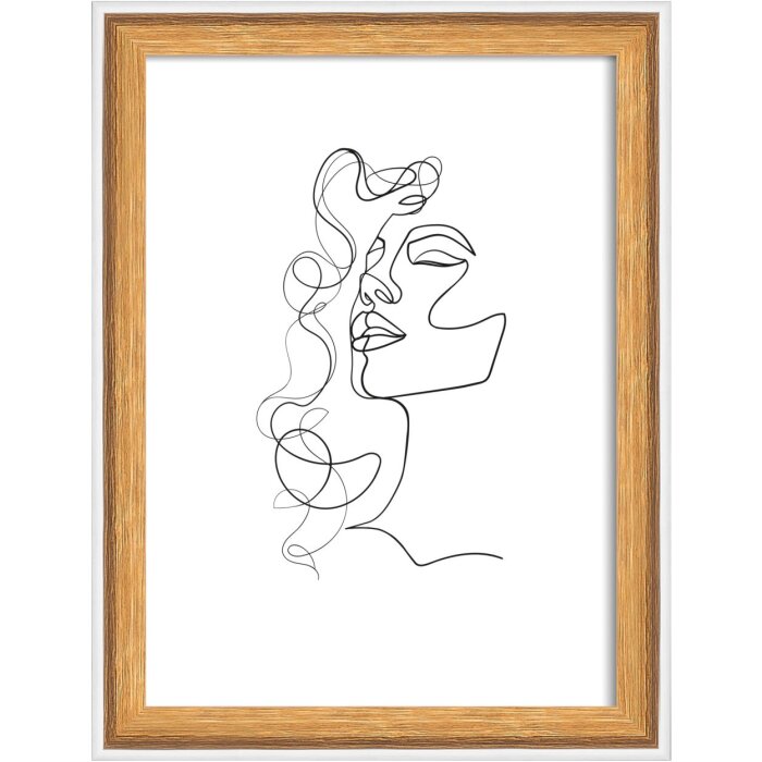 Walther dřevěný rám Silhouette 13x18 cm přírodní MDF profil čiré sklo stojan