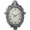 Clayre & Eef 5KL0236 Nástěnné hodiny stříbrné barvy béžové 56x6x76 cm - 1xAA