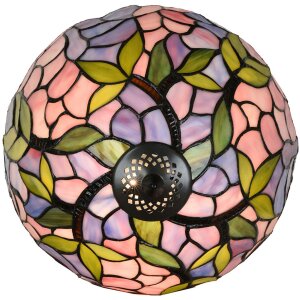 LumiLamp 5LL-6308 Tiffany stolní lampa růžová Ø 30x50 cm E27-max 1x60W