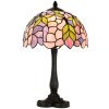 LumiLamp 5LL-6308 Tiffany stolní lampa růžová Ø 30x50 cm E27-max 1x60W