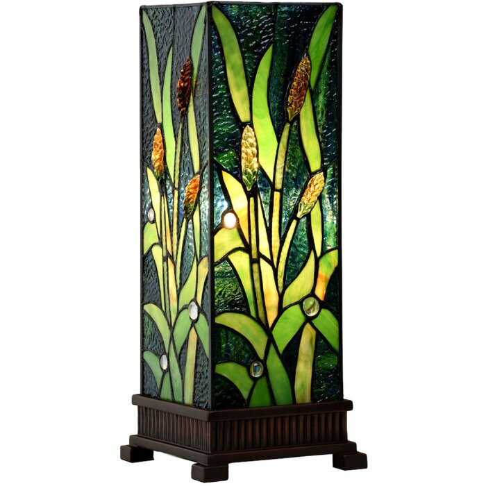 LumiLamp 5LL-6310 Tiffany stolní lampa zelená 18x18x45 cm E27-max 1x60W