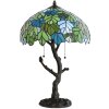 LumiLamp 5LL-6312 Tiffany stolní lampa zelená Ø 40x60 cm E27-max 2x60W
