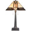LumiLamp 5LL-6320 Tiffany stolní lampa Béžová 45x45x80 cm E27-max 2x60W