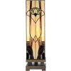 LumiLamp 5LL-6323 Tiffany stolní lampa béžová 15x15x54 cm E27-max 1x60W