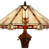 LumiLamp 5LL-6325 Tiffany stolní lampa béžová 50x50x75 cm E27-max 2x60W
