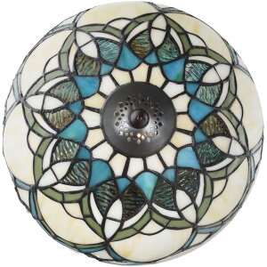 LumiLamp 5LL-6334 Tiffany stolní lampa Béžová Ø 25x42 cm E14-max 1x40W