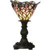 LumiLamp 5LL-6336 Tiffany stolní lampa růžová Ø 20x30 cm E14 max 1x25W