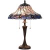 LumiLamp 5LL-6338 Tiffany stolní lampa modrá Ø 40x60 cm E27-max 2x60W