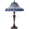 LumiLamp 5LL-6338 Tiffany stolní lampa modrá Ø 40x60 cm E27-max 2x60W