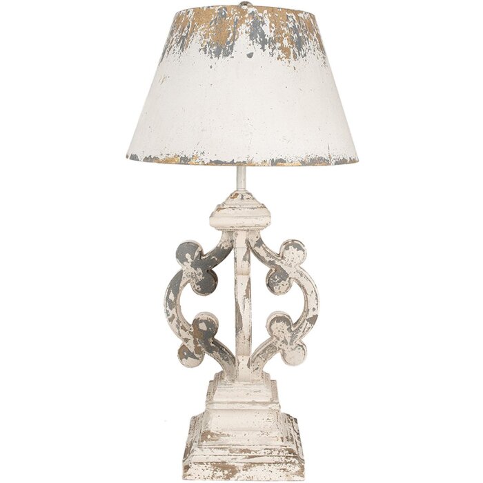 Clayre & Eef 5LMC0032 Stolní lampa béžová šedá Ø 40x79 cm E27-max 1x60W