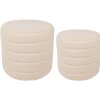 Clayre & Eef 65170 Stolička sada 2 ks béžová Ø 50x45 - Ø 40x40 cm