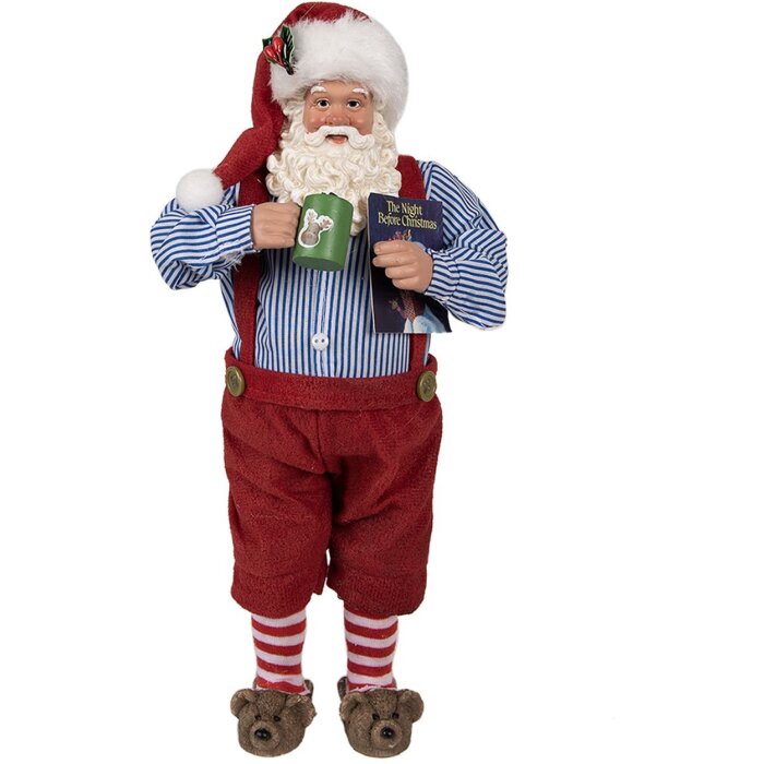Clayre & Eef 65234 Vánoční dekorace Father Christmas Red 16x8x28 cm