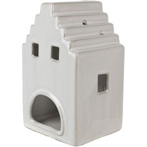Clayre & Eef 6CE1588L Stojan na čajové svíčky Christmas Cottage Beige 10x9x17 cm