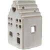 Clayre & Eef 6CE1588M Svícen Christmas Cottage Beige 9x7x14 cm