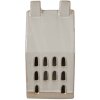 Clayre & Eef 6CE1591L Dekorace domeček s LED diodami béžová 9x8x18 cm